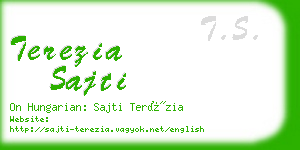 terezia sajti business card